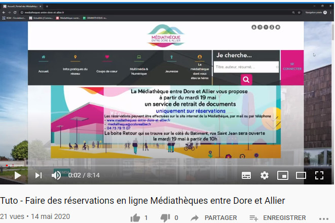 image du portail internet de la Médiathèque entre Dore et Allier