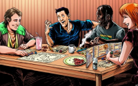 4 joueurs autour d'une table